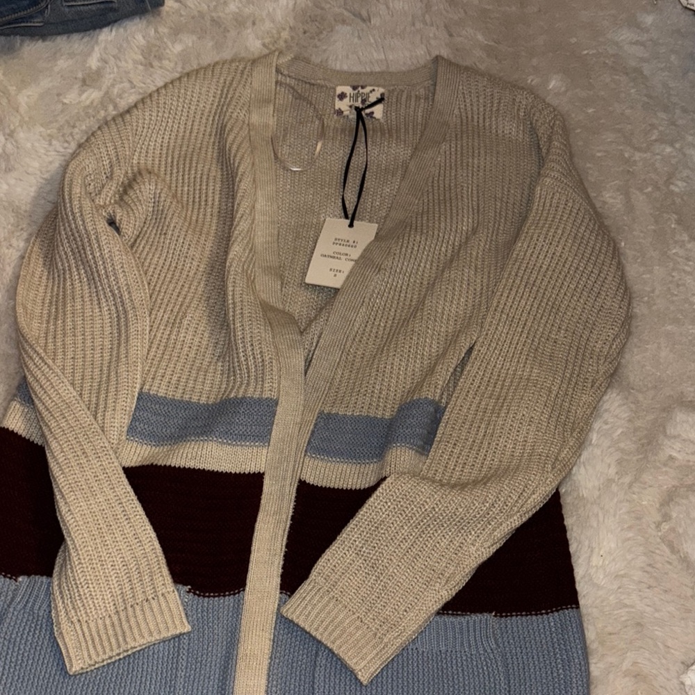 Colorblock Cardigan Sweater